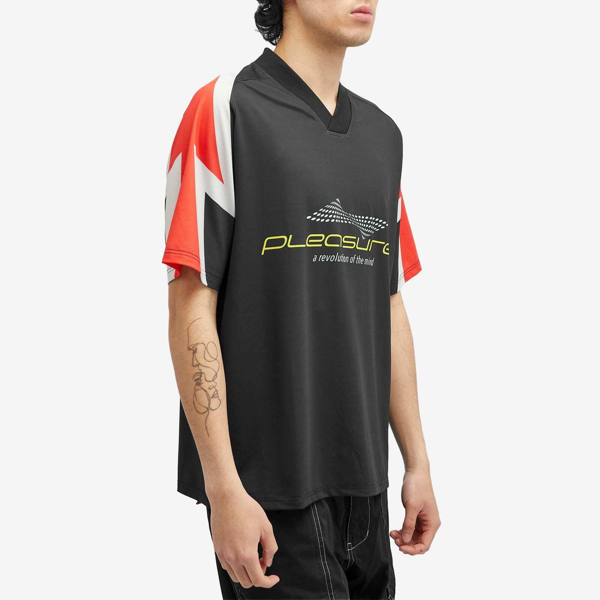 Pleasures Men's Mind Soccer Jersey in Black