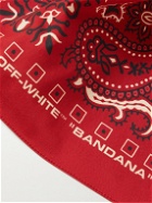 Off-White - Logo-Print Cotton and Silk-Blend Bandana