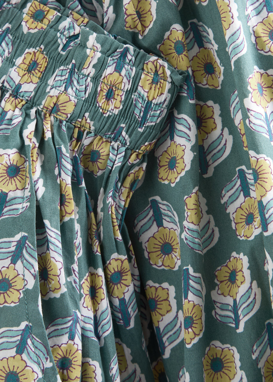 Skall Studio Ginny Floral-print Cotton Midi Skirt Multicoloured 1