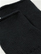 ANONYMOUS ISM - Brilliant Ribbed-Knit Socks - Black