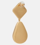 Self-Portrait Gold-plated drop earrings
