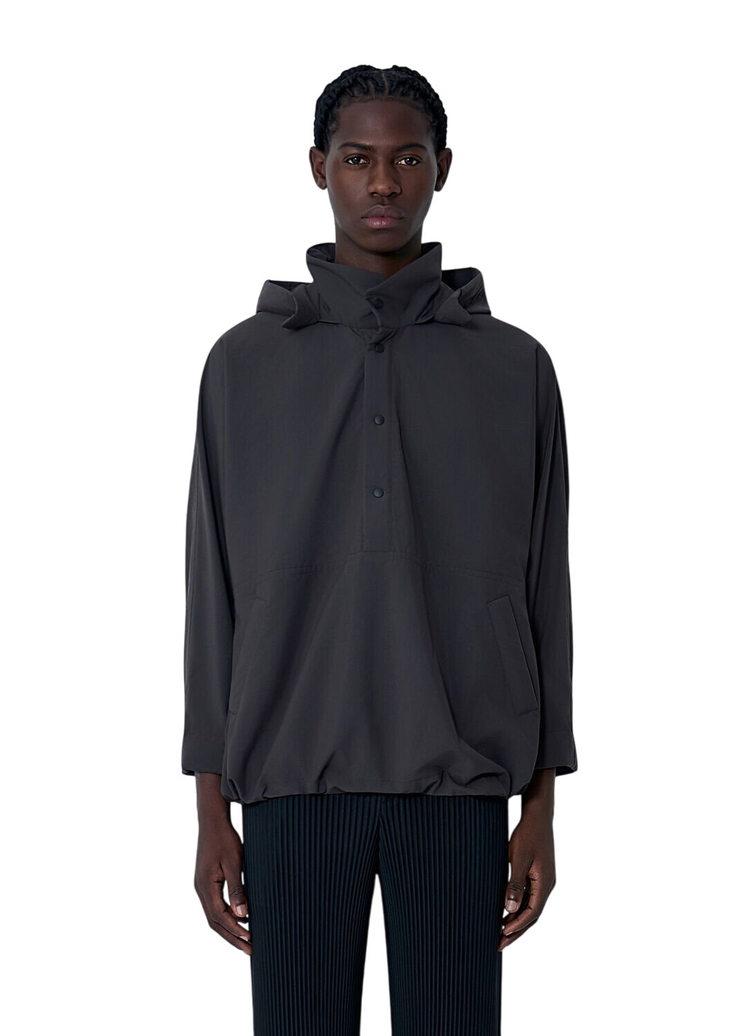 HOMME PLISSÉ ISSEY MIYAKE Black Kinetic Sculpture Turtleneck Homme