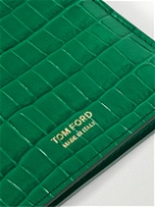 TOM FORD - Croc-Effect Leather Cardholder and Money Clip