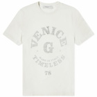 Golden Goose Men's Venice Print T-Shirt in Heritage White/Black