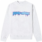 Fucking Awesome Men's Outline Logo Crew Sweat in Heather Grey