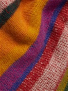 THE ELDER STATESMAN - Shawl-Collar Striped Cashmere Cardigan - Multi