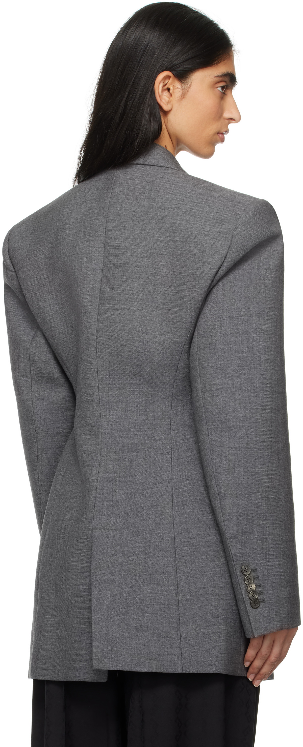 WARDROBE.NYC Gray Longline Blazer