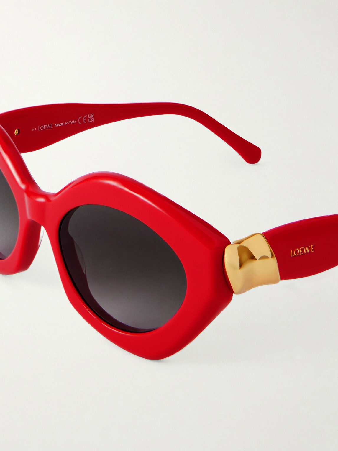 LOEWE - Coil Round-Frame Acetate Sunglasses - Red