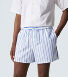 Dolce&Gabbana Striped cotton and silk poplin shorts
