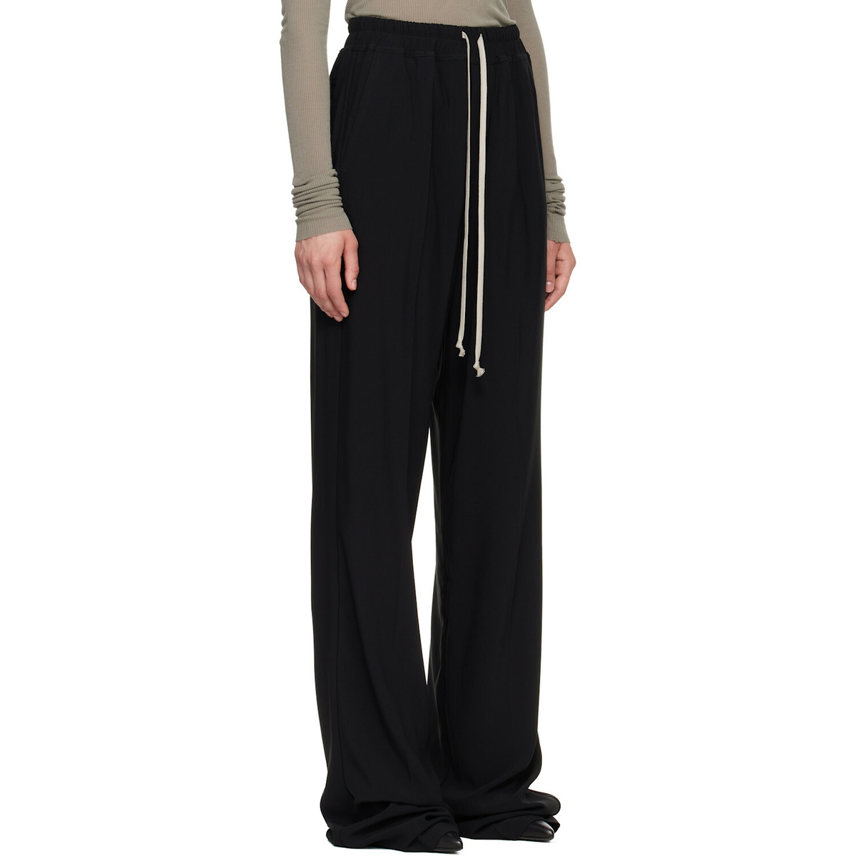 Rick Owens Black Tower Dietrich Drawstring Lounge Pants