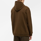 Loewe Men's Anagram Leather Patch Hoody in Dark Olive Green