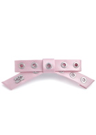 Ganni Bow Eyelet-embellished Satin Hair Clip - Pink - One Size