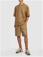 GUCCI - Summer Gg Supreme Linen Blend Shorts