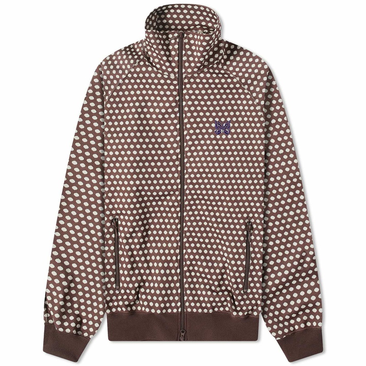 Photo: Needles Men's Poly Jacquard Track Jacket in Polka Dot