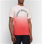 Stüssy - Logo-Print Ombré Cotton-Jersey T-Shirt - Peach