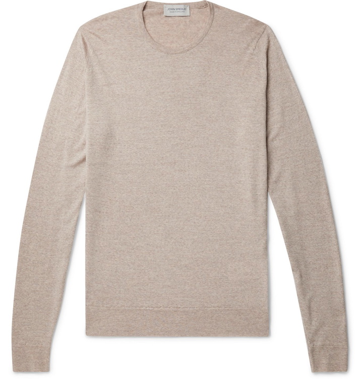 Photo: John Smedley - Lundy Slim-Fit Merino Wool Sweater - Neutrals