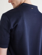Herno - Open-Collar Cotton Polo Shirt - Blue