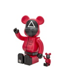 Medicom Be@rbrick Squid Game Guard △ in 100% 400%/Red