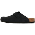 Birkenstock Black Regular Boston Wire Buckle Slip-on Loafers