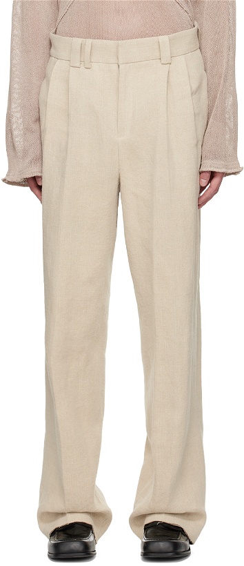 Photo: MISBHV Beige Jordan Barrett Edition Deconstructed Trousers