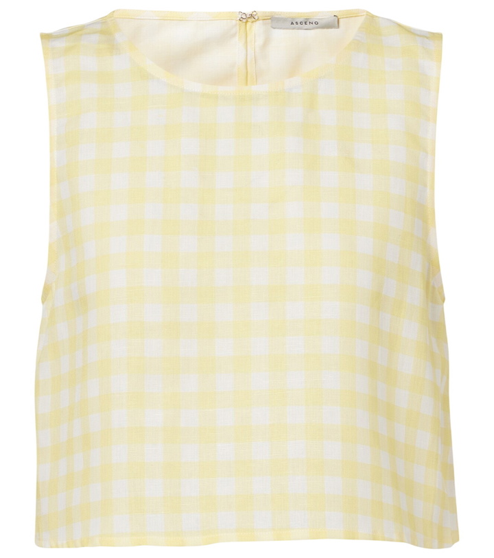 Photo: Asceno Kobe gingham linen and cotton crop top