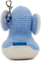 JW Anderson Blue Knitted Elephant Keyring