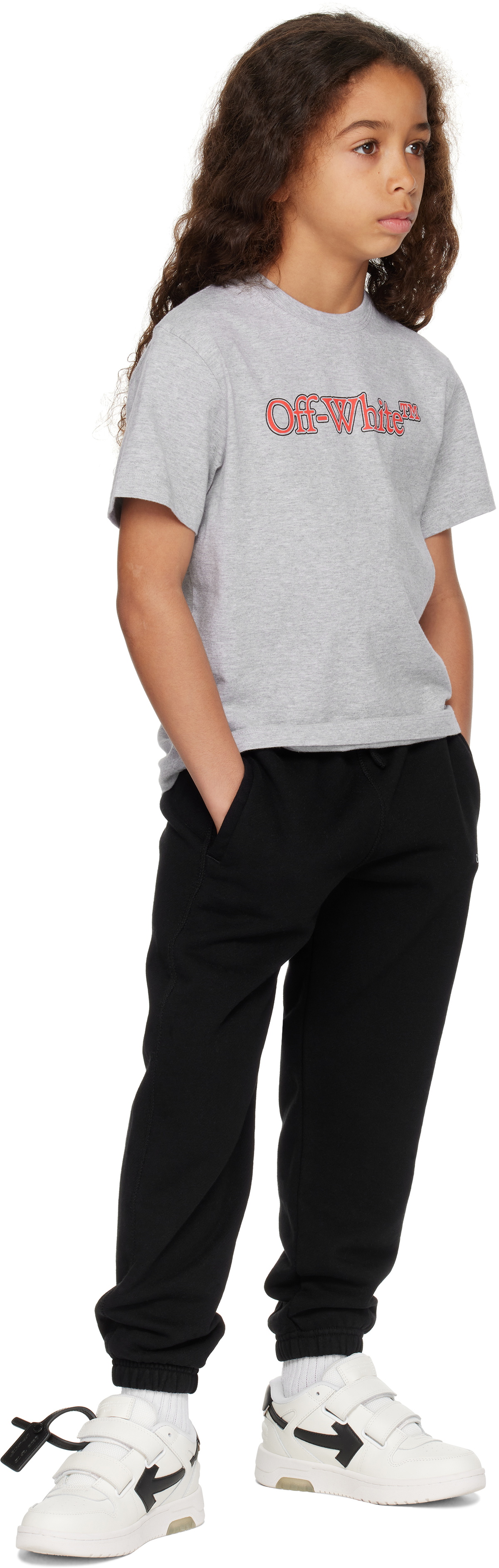 Off-White Kids Gray Big Bookish T-shirt