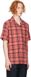 PS by Paul Smith Red Linen Check Short Sleeve Shirt