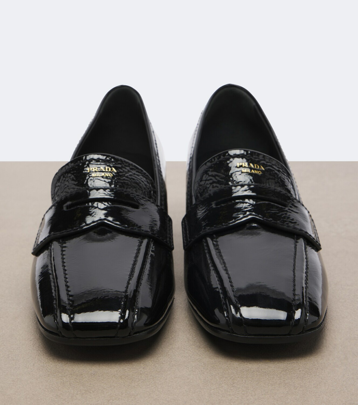 Prada Patent leather loafer pumps