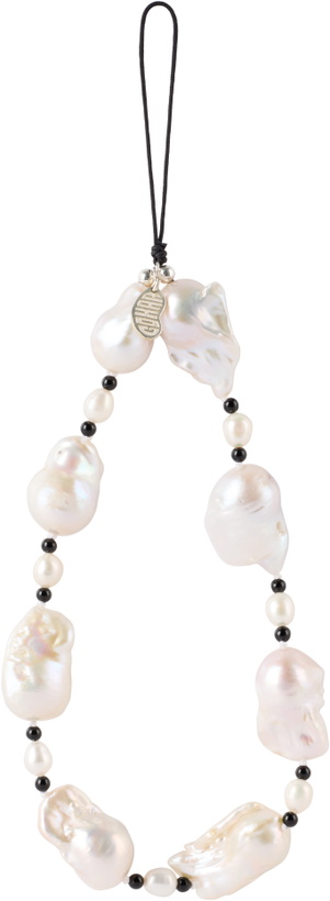 Photo: Gohar World White & Black Phone Charm Wristlet Strap