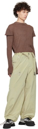Charlie Constantinou Khaki Nylon Essential Cargo Pants