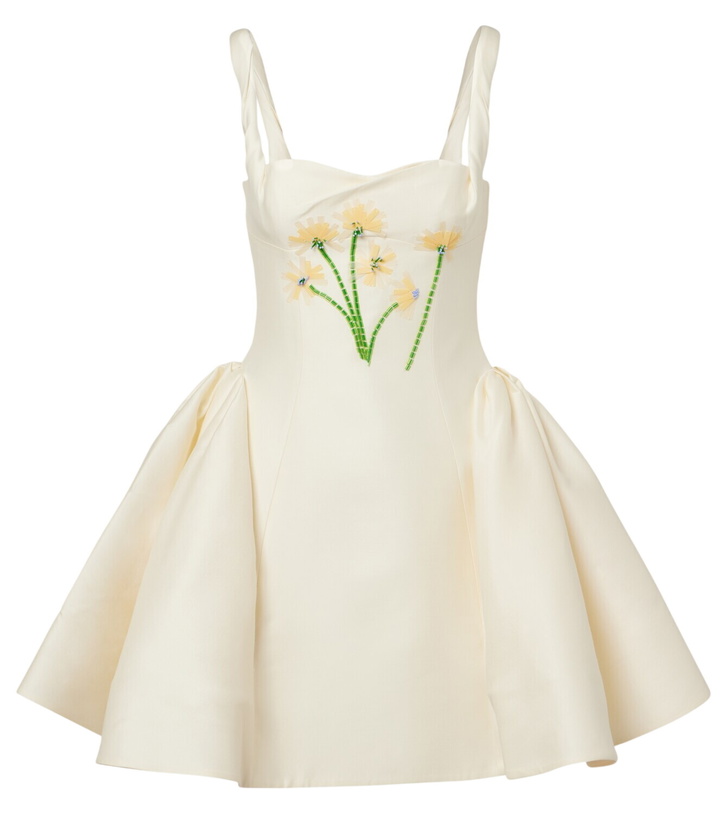 Photo: Leo Lin Ariel embellished wool and silk minidress