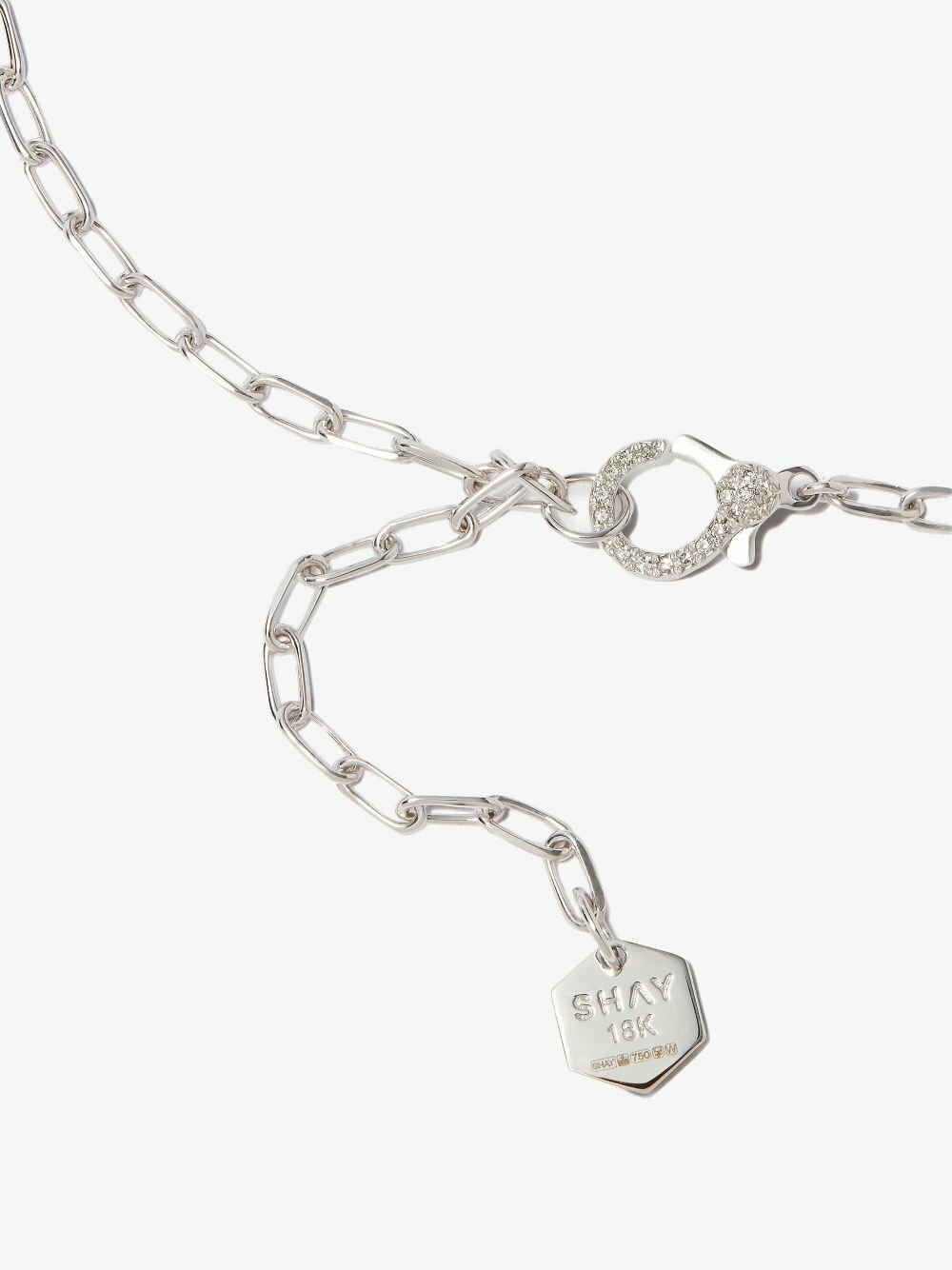 SHAY 18K White Gold Mini Cross Diamond Necklace