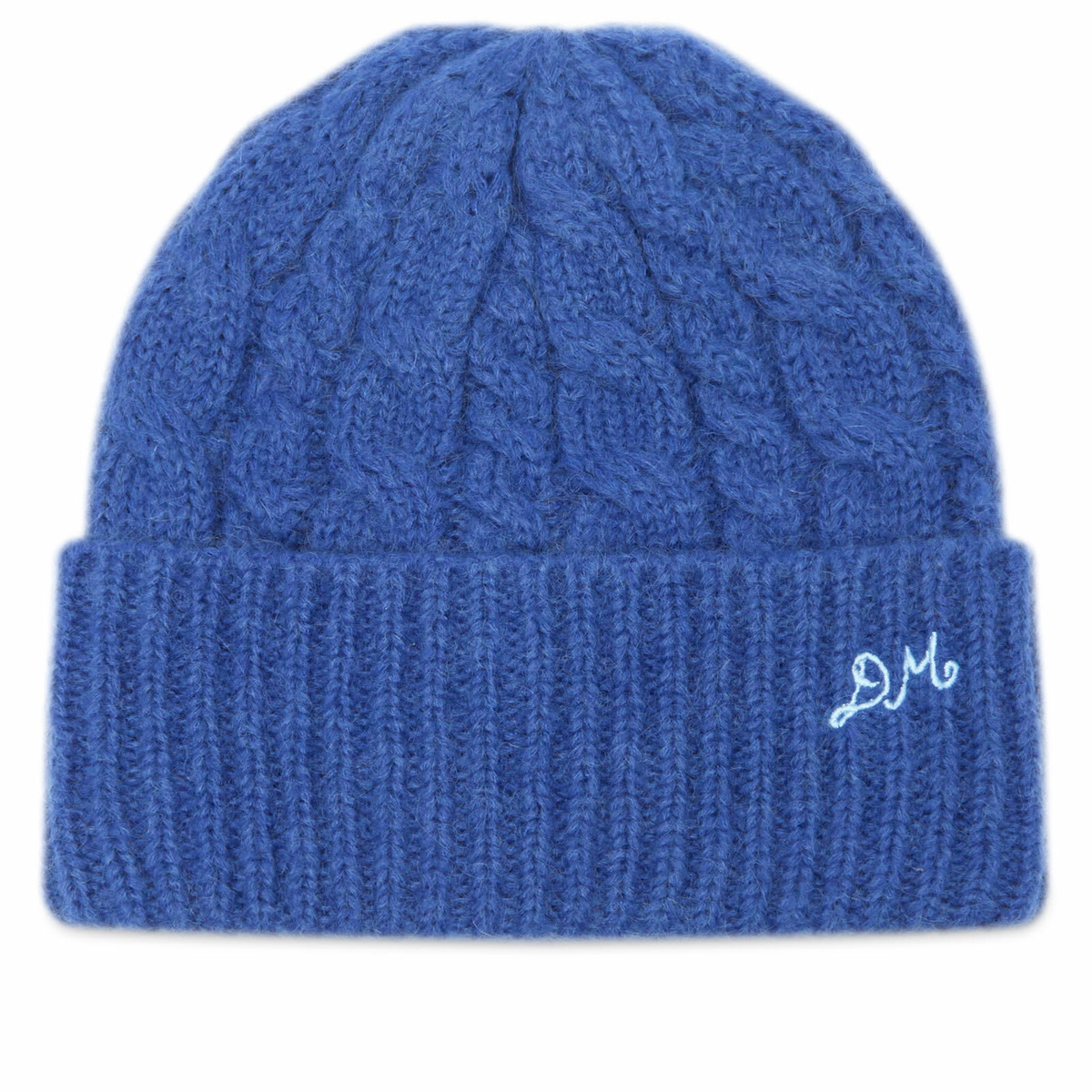 Damson Madder Women's Cable Knit Beanie in Cobalt 