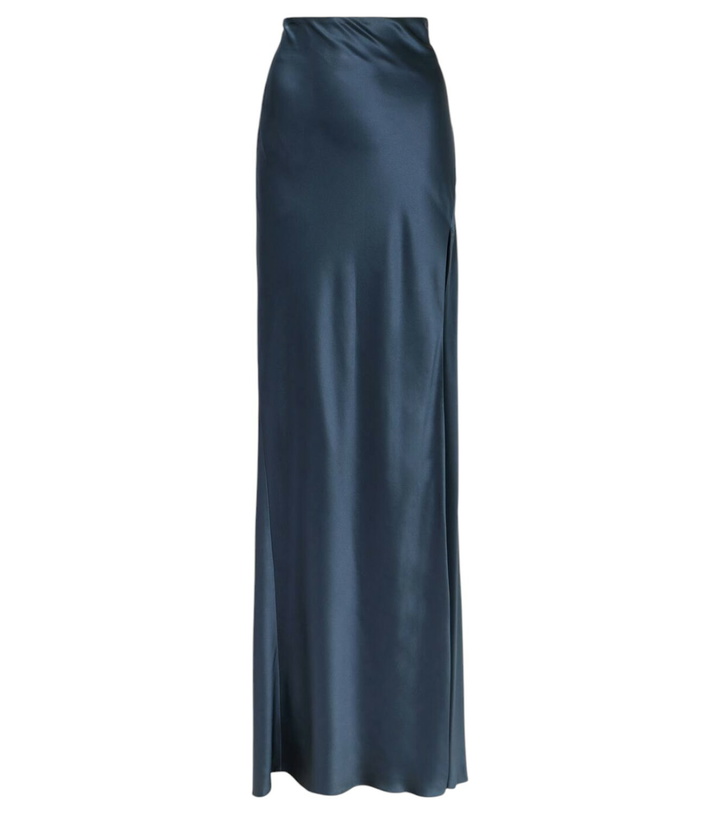 Photo: The Sei Asymmetric silk satin maxi skirt