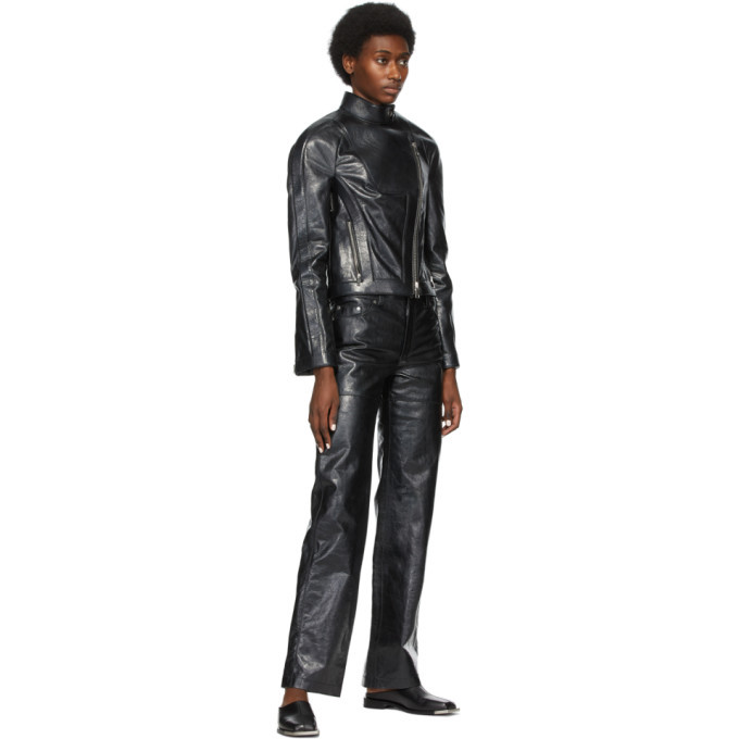 Peter Do Black Leather Biker Jacket Peter Do