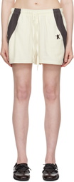 OPEN YY Off-White YY Color Block Shorts