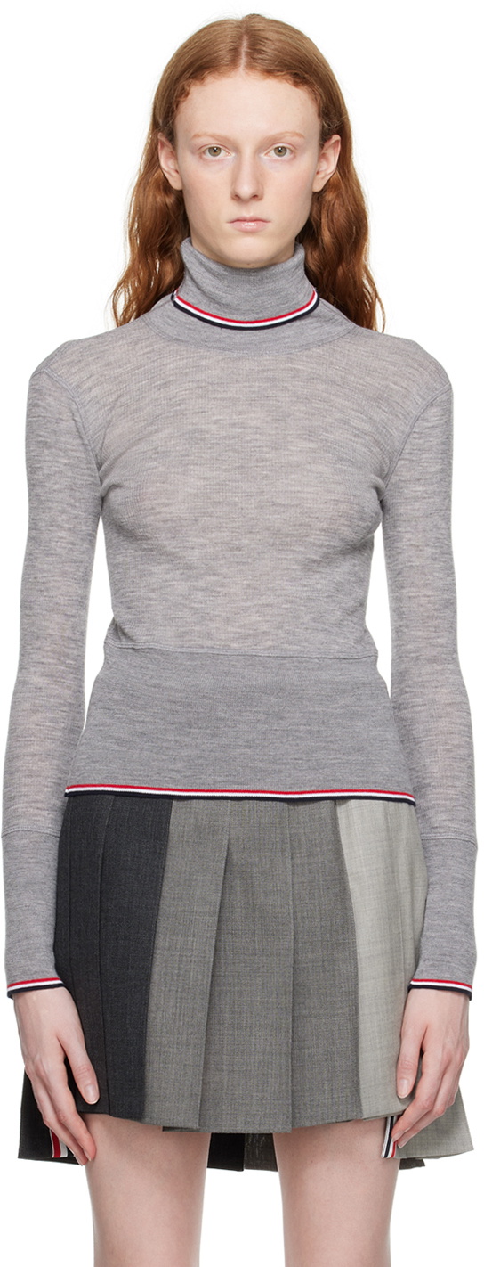 Thom Browne Blue Polyamide Turtleneck