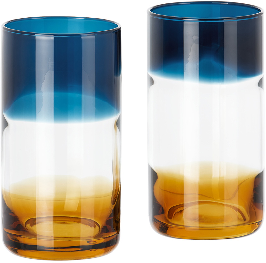 The Conran Shop Blue & Orange Ombre High Ball Set