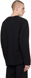 Helmut Lang Black Raglan Sleeve Sweatshirt