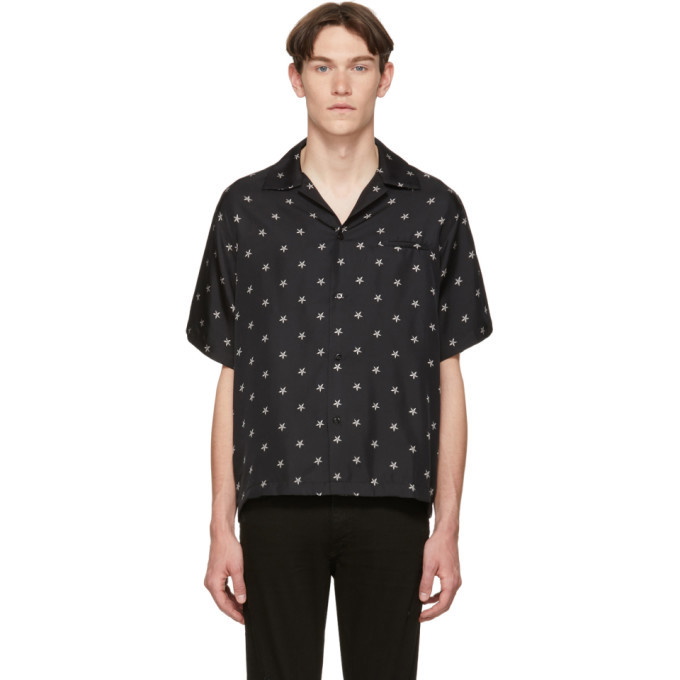 Photo: Amiri Black Silk Star Short Sleeve Shirt