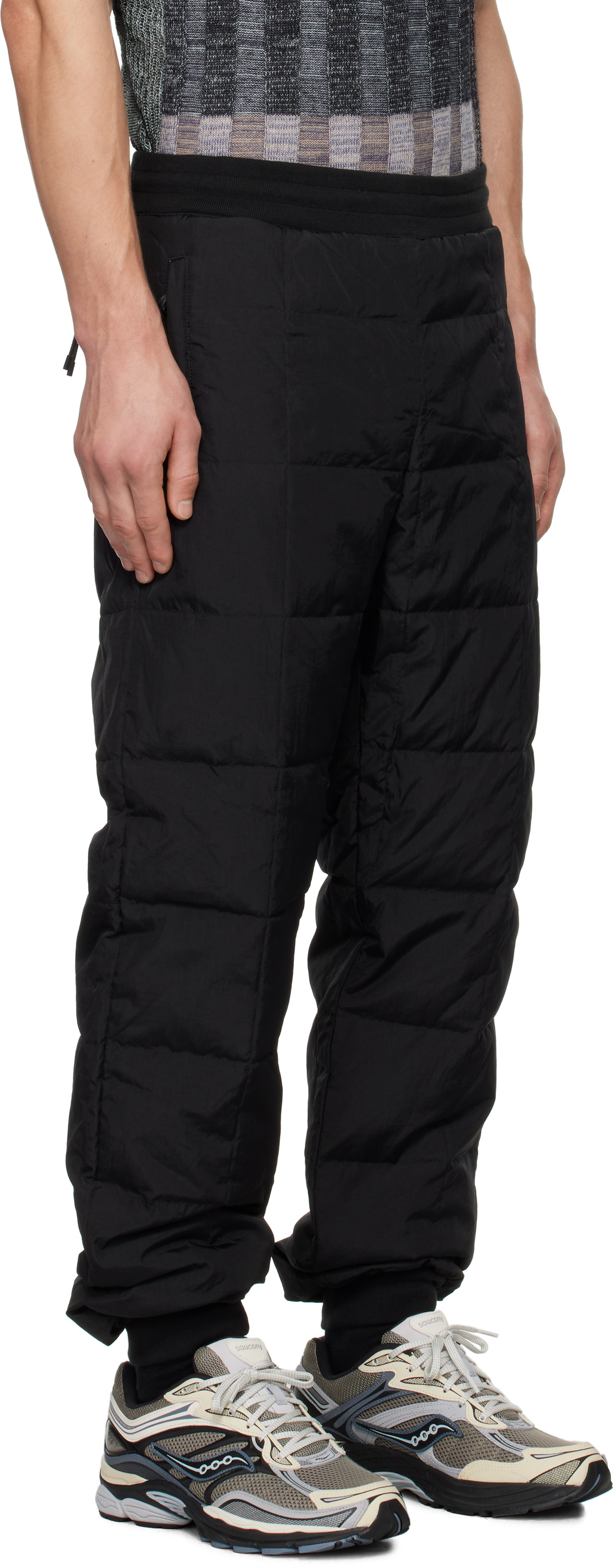 TAION Black SC Down Track Pants
