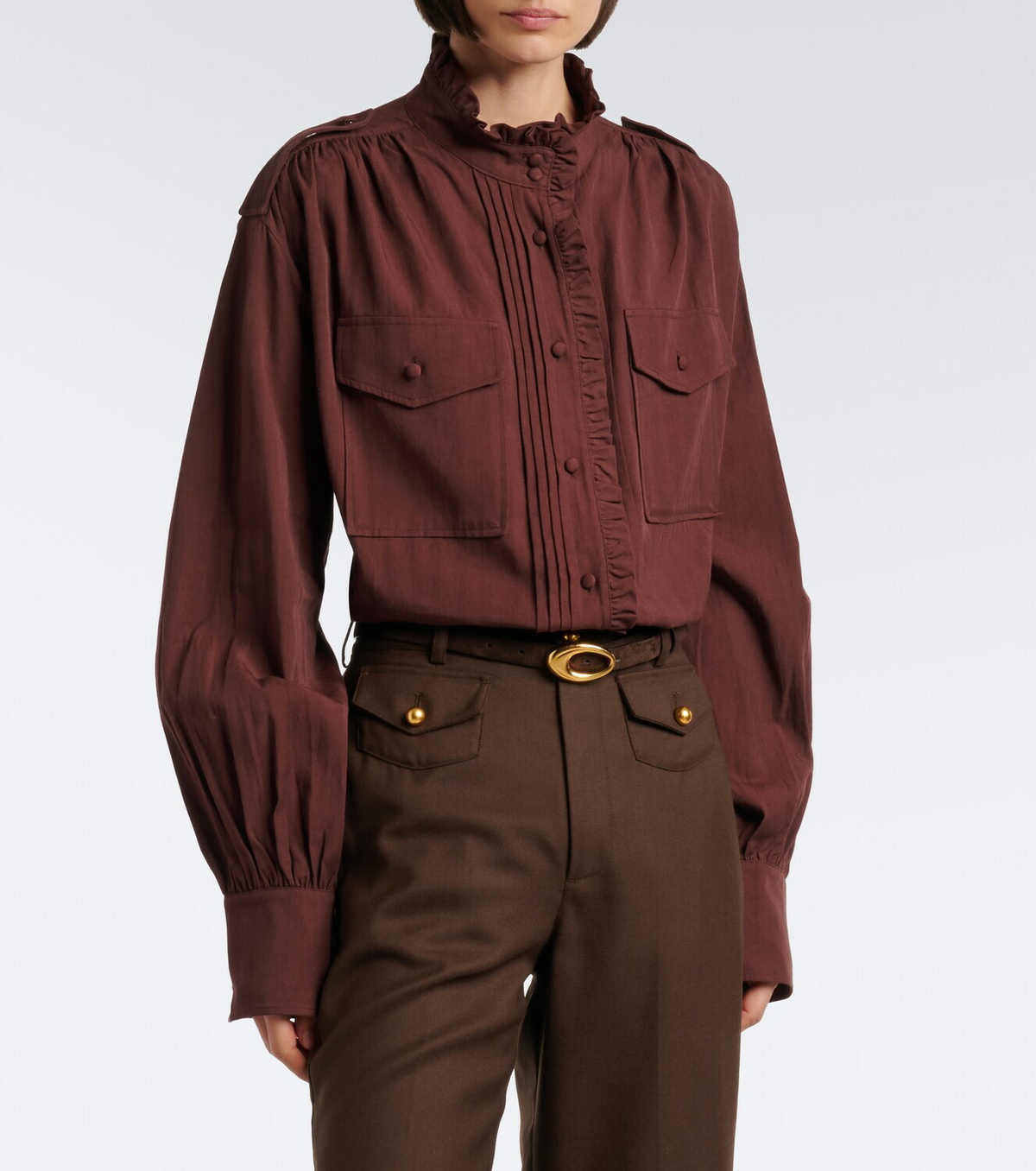 Xu Zhi Ruffled oversized blouse