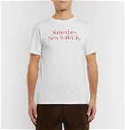 Saturdays NYC - Miller Logo-Print Cotton-Jersey T-Shirt - Men - White
