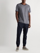 Hugo Boss - Lamont Tapered Organic Cotton-Blend Jersey Sweatpants - Blue
