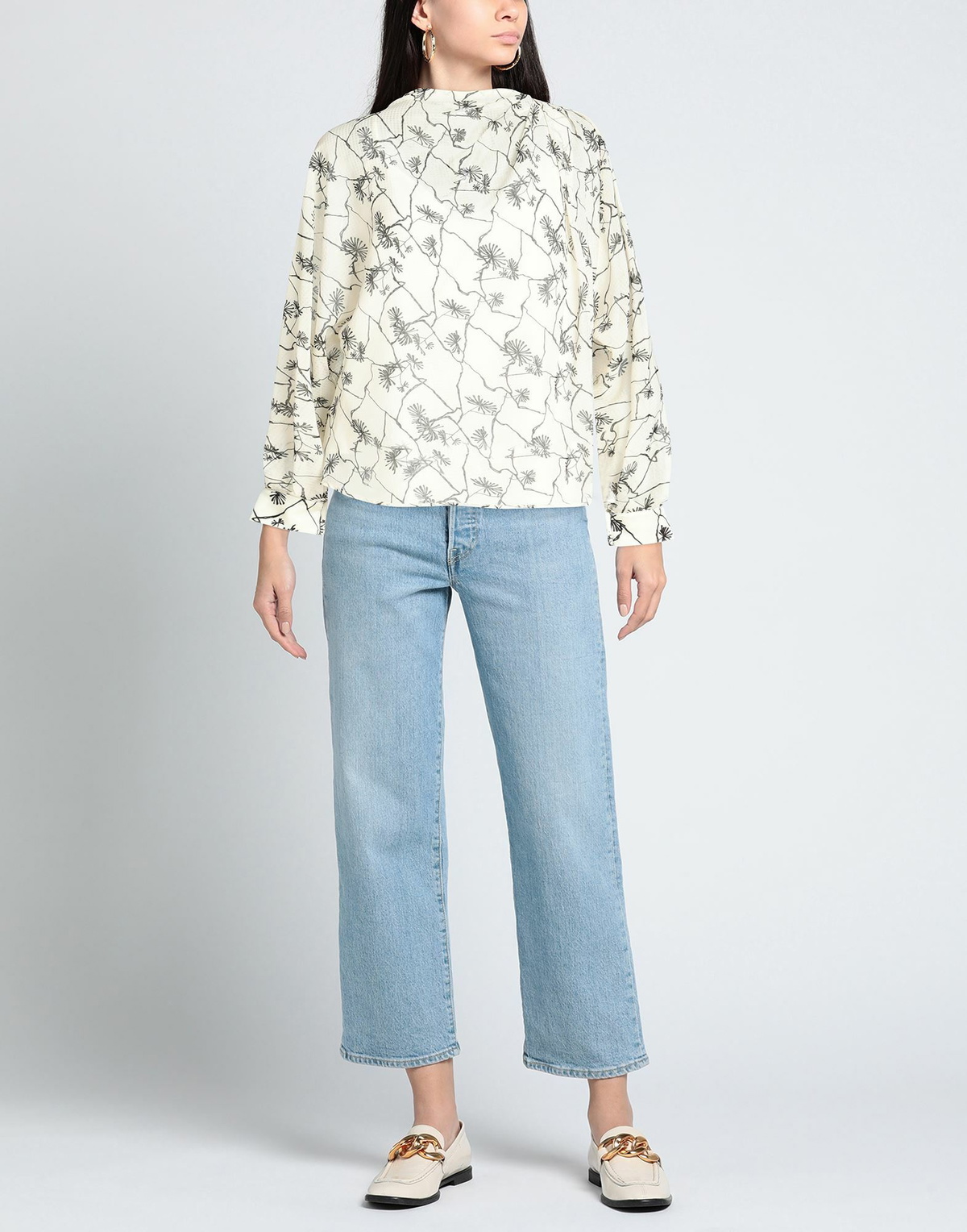 Manila Grace Womens Top Ivory