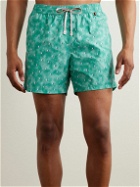 Loro Piana - Bay Straight-Leg Mid-Length Printed Swim Shorts - Green