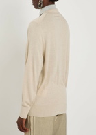 Acne Studios Layered-effect Silk and Wool-blend Polo top Beige