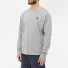 Kenzo Paris Men's Kenzo Long Sleeve Back Logo T-Shirt in Pearl Grey