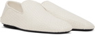 Bottega Veneta White Adamo Slippers